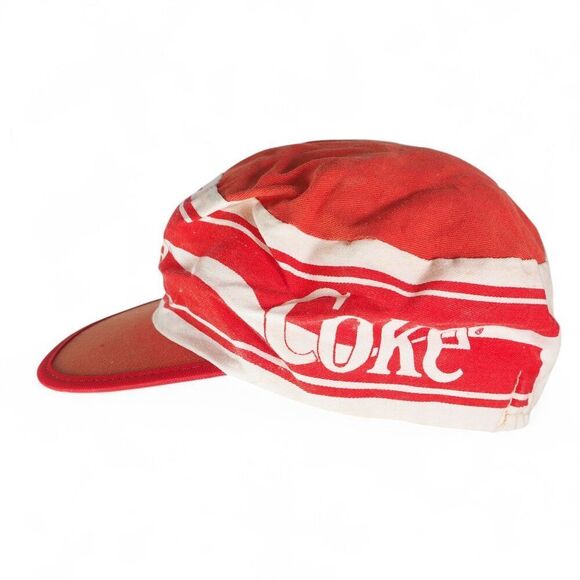 Coca-Cola Soda Pop Vintage 70s / 80s Painter Hat Cap Red/ White - Picture 2 of 7